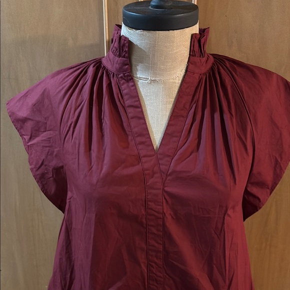Pinch Maroon Ruffle Neck Dress - Picture 5 of 9